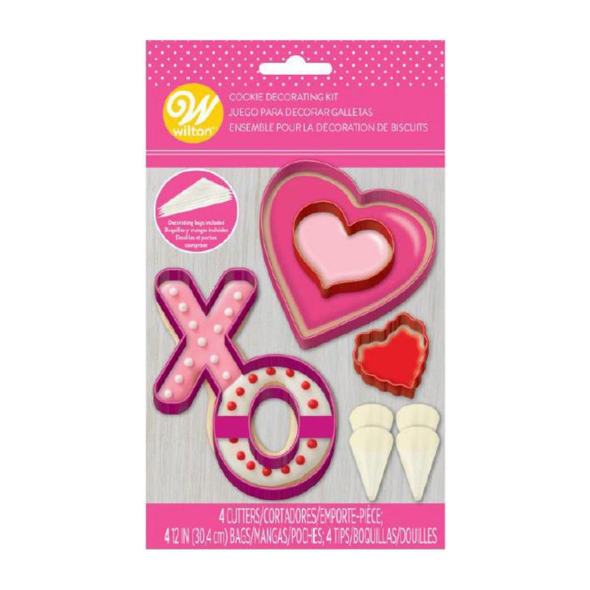 Herz XO- Keks/Fondant Dekorations-Set 12-teilig