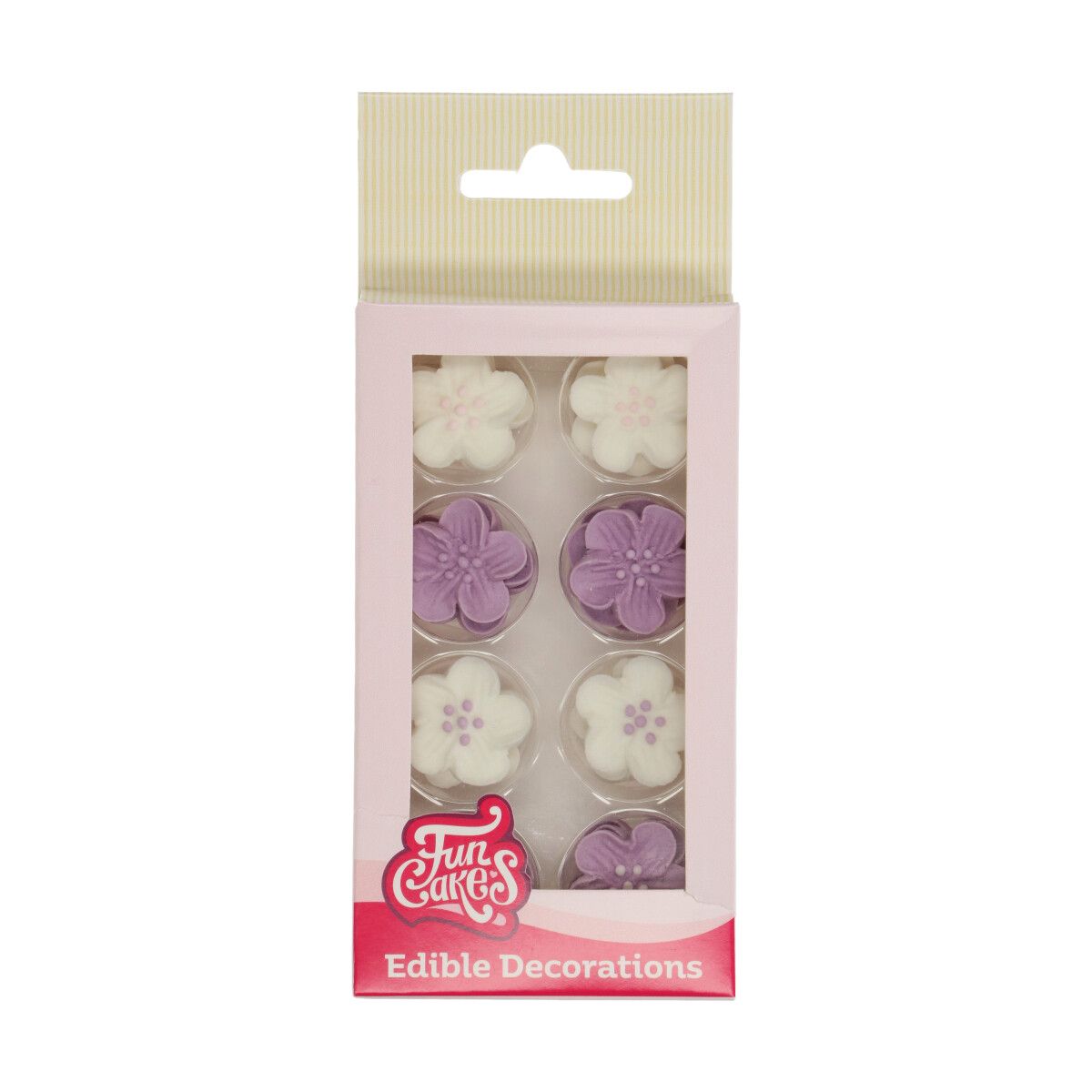 Zuckerdekor Blumen-Mix Lila/Weiß Set/24 Zuckerdekor Blumen-Mix Lila/Weiß Set/24