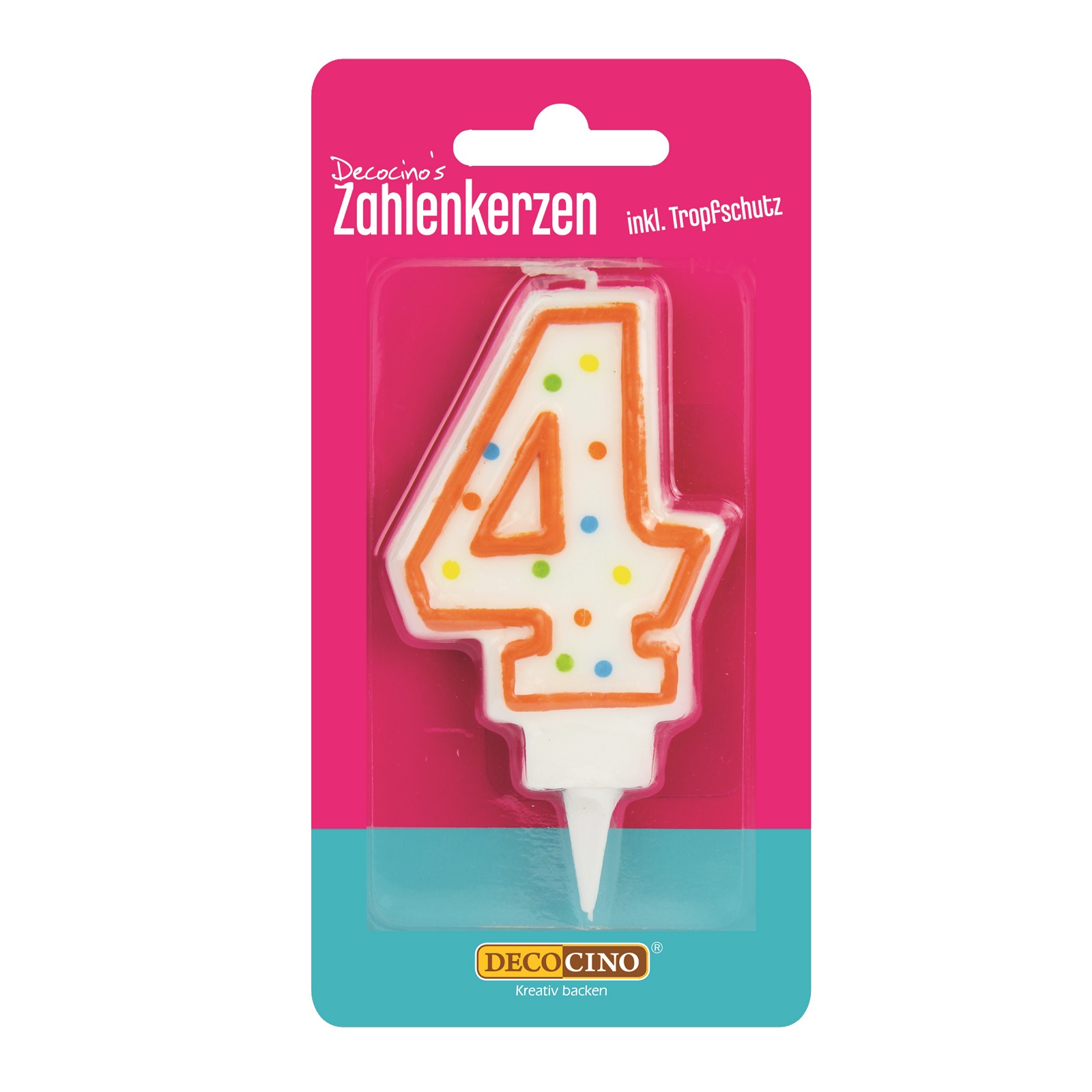 Zahlenkerze 4