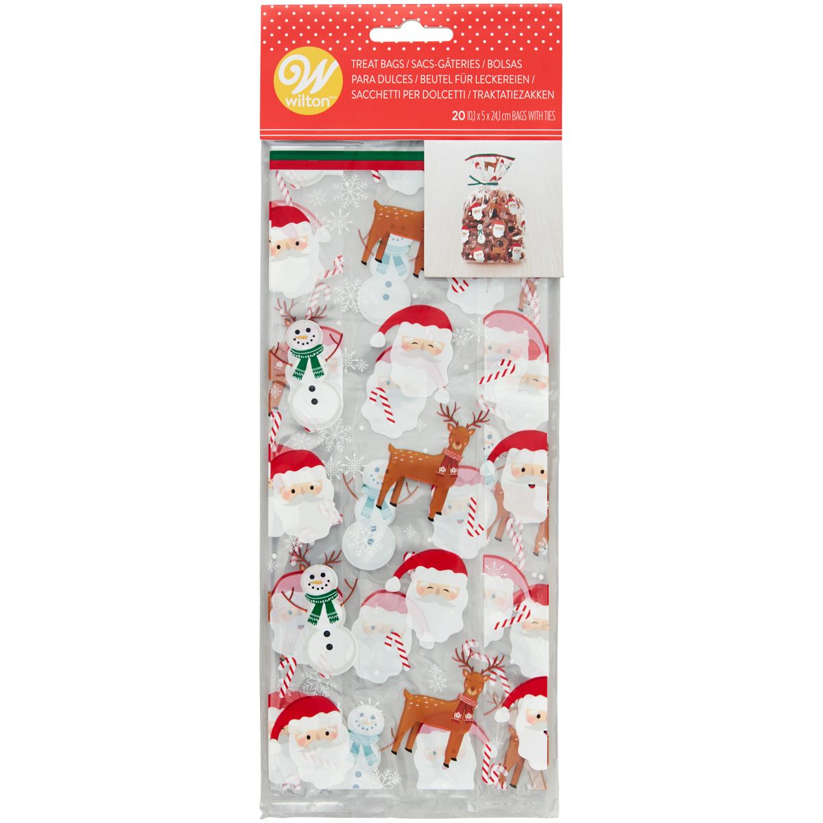 Süßigkeitentüten Santa/Schneemann/Rentier 20 Beutel