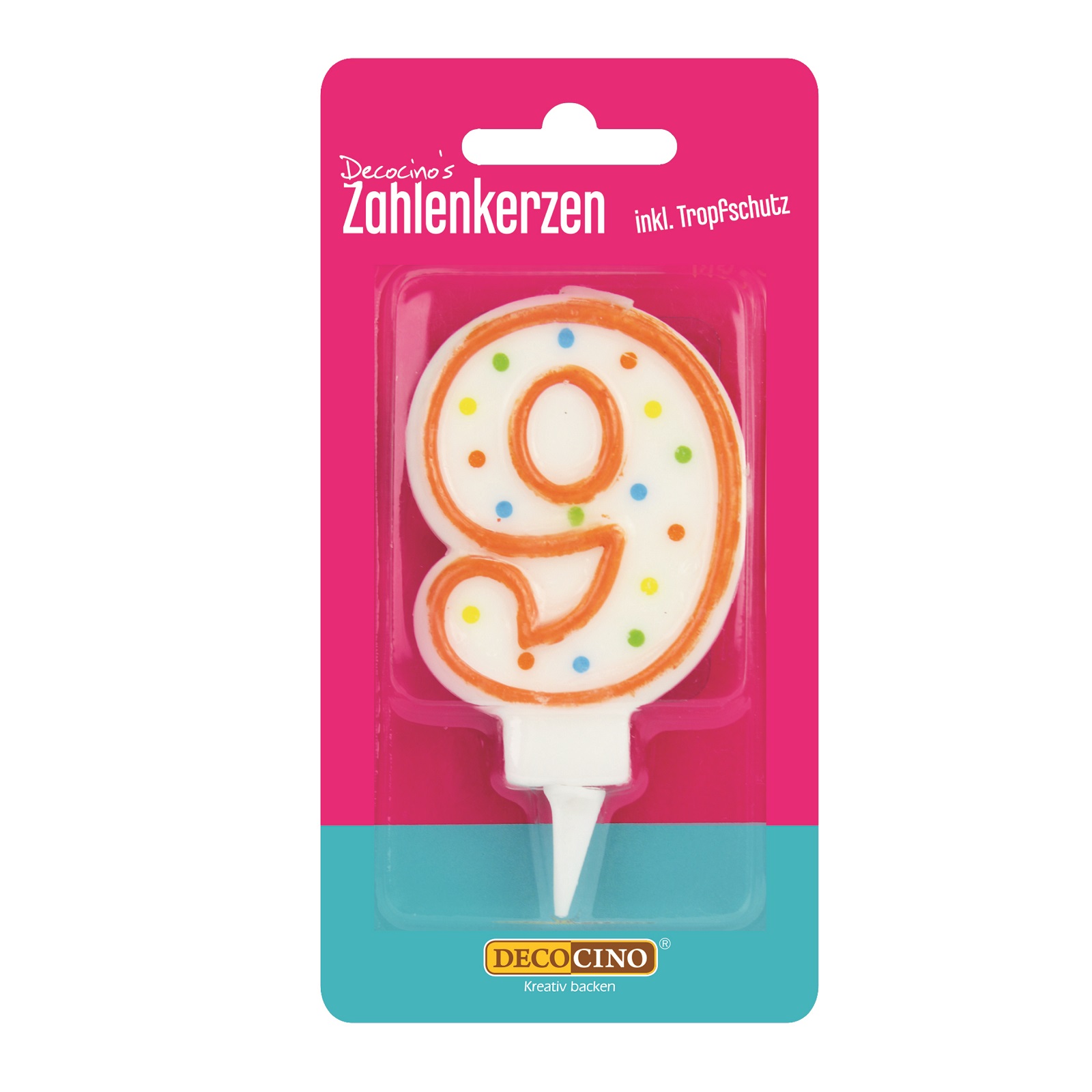 Zahlenkerze 9