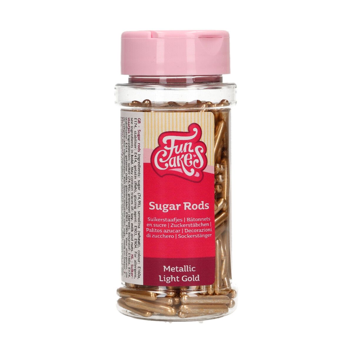 Sugar Rods XL (2 cm) Metallic Light Gold 70 g