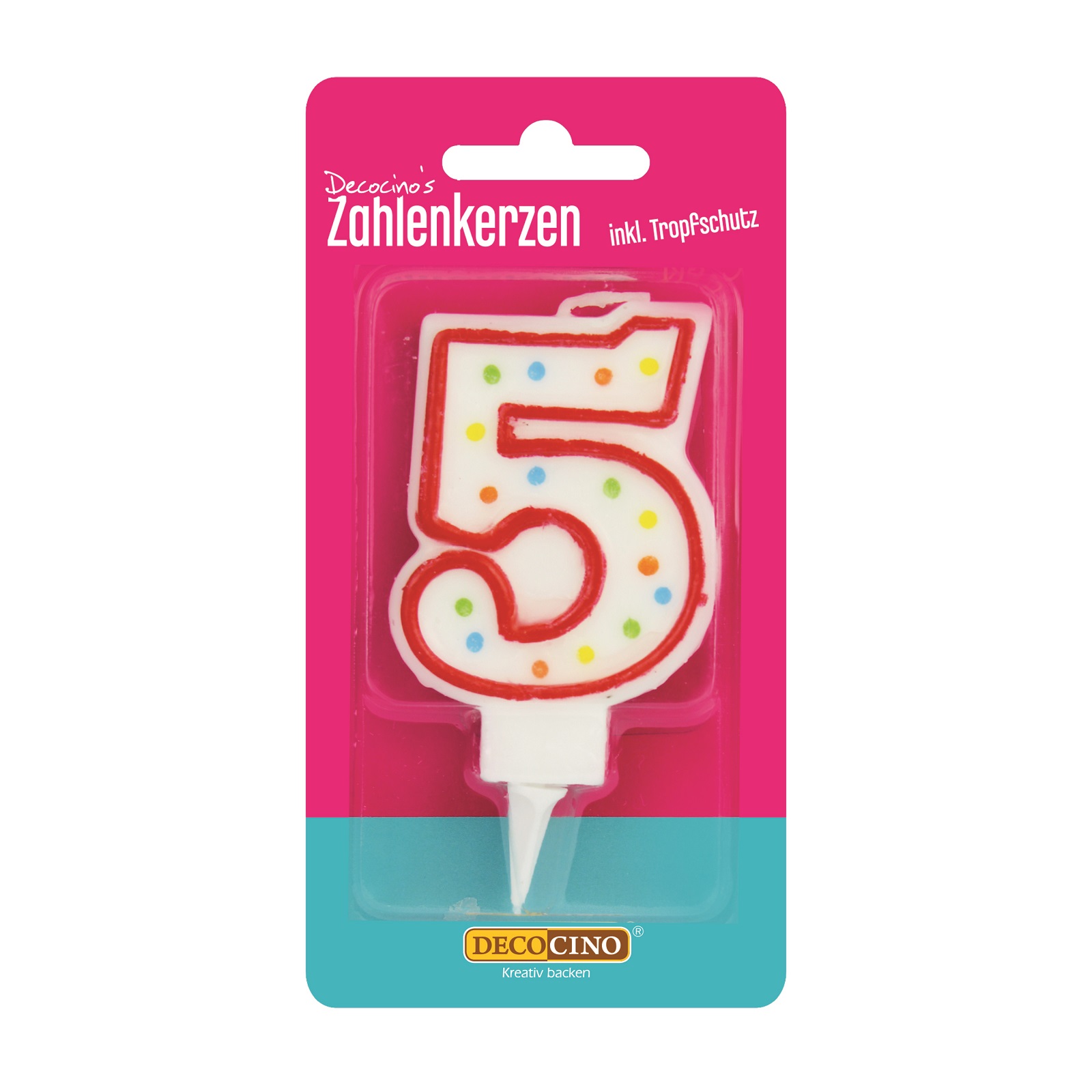 Zahlenkerze 5