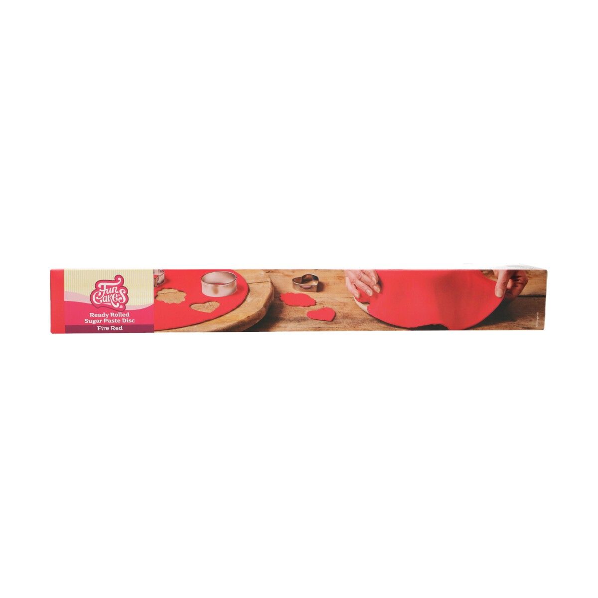 Ausgerollte Fondantdecke Fire Red / Feuerrot 430 g