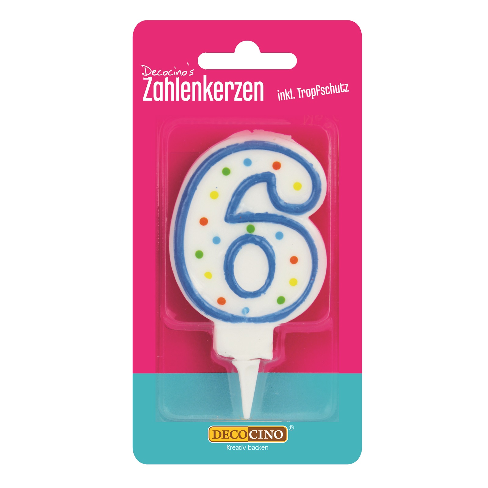 Zahlenkerze 6