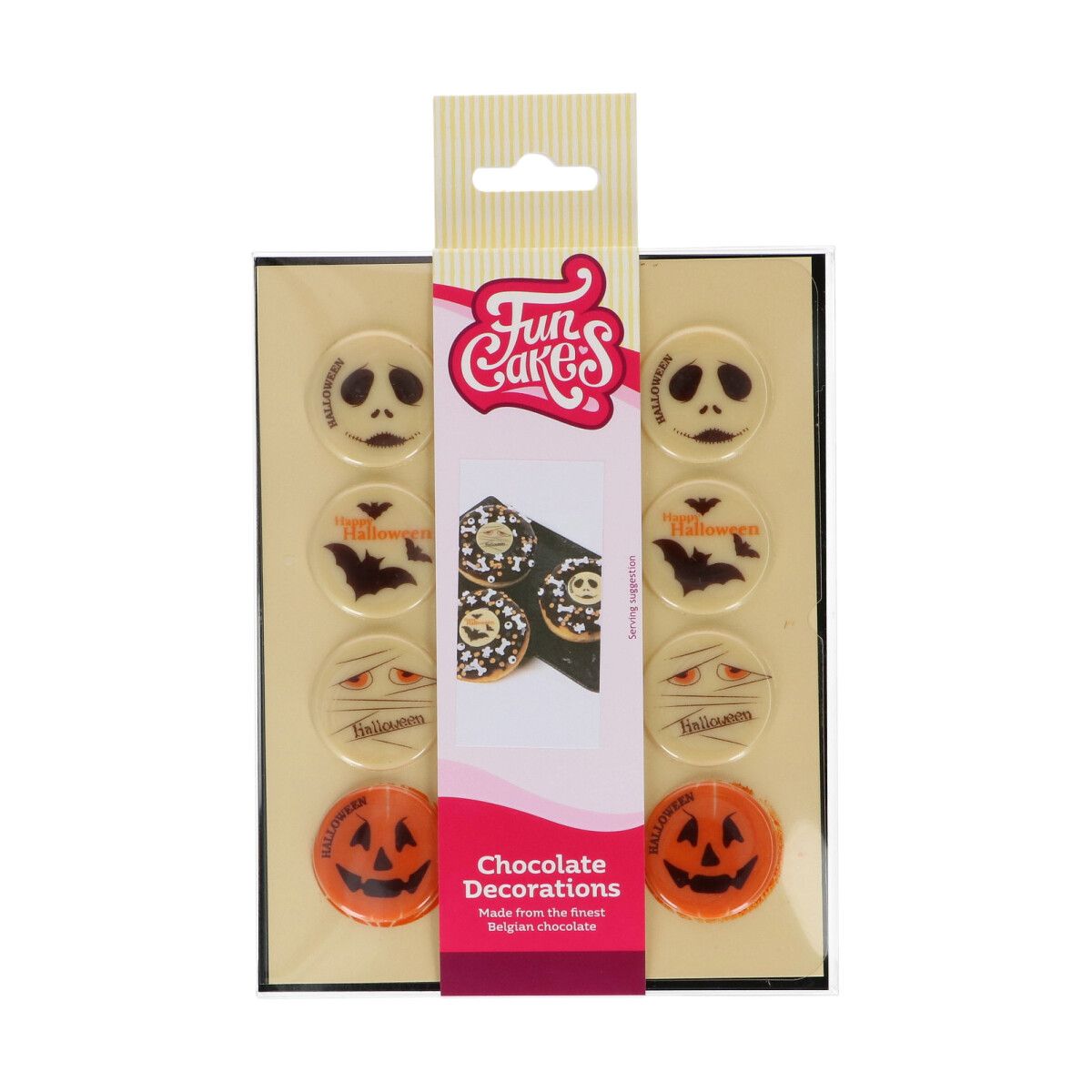 Schokoladendekorationen Halloween Ø 3,8 cm Set/12