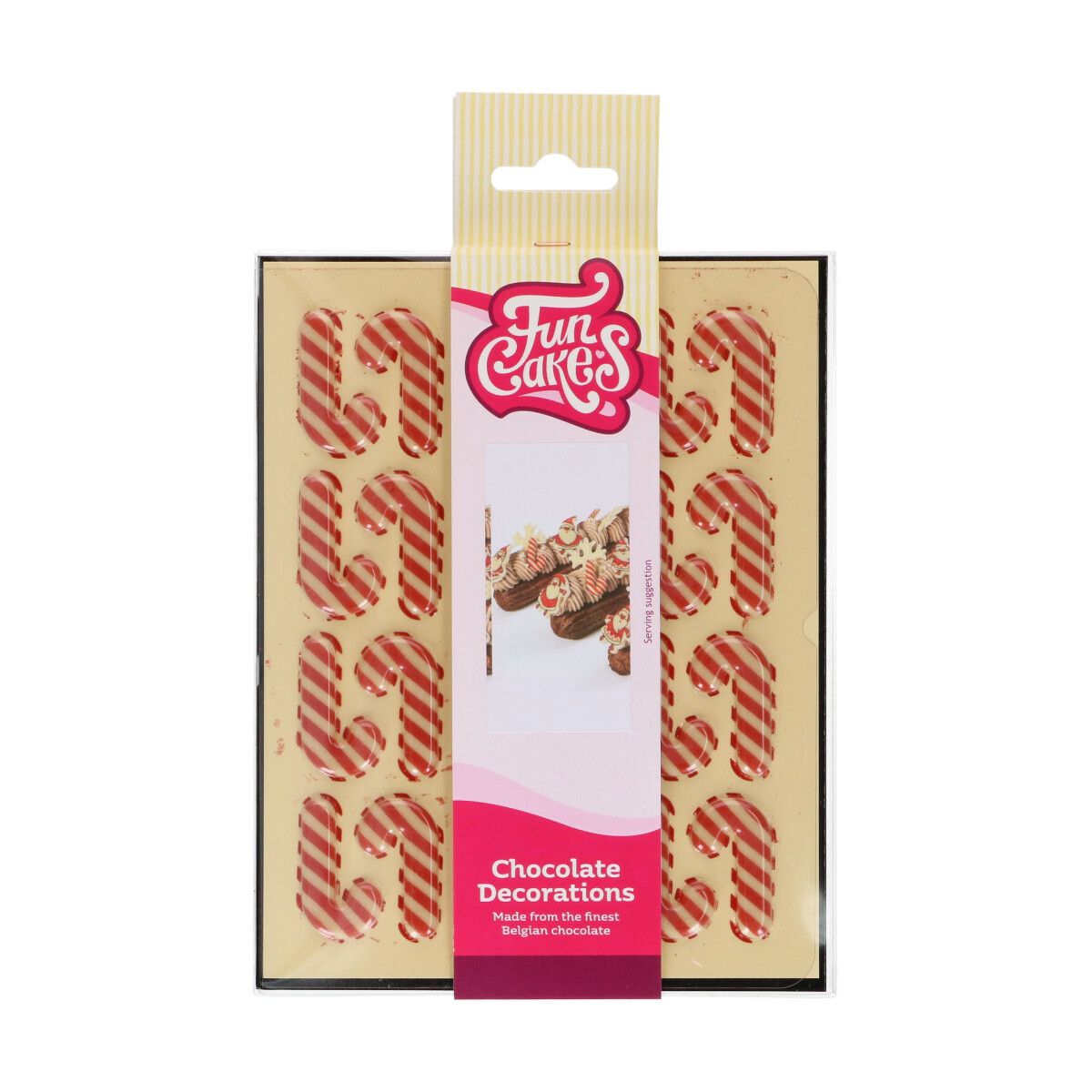 Schokoladendekorationen Candy Cane Set / 24