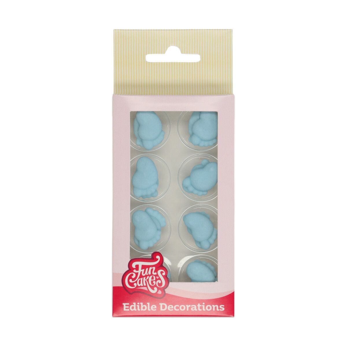 Zuckerdekor Baby Füße Blau Set  (16 Teile)
