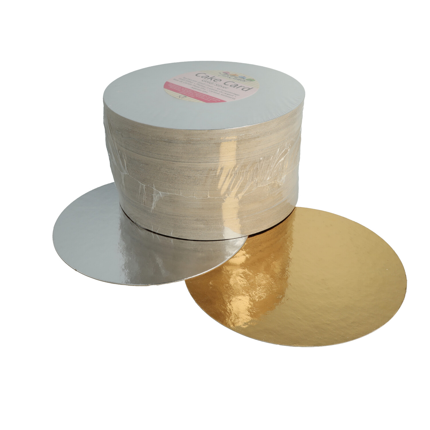 Cake Boards silver/gold Rund 30 cm  100 Stück