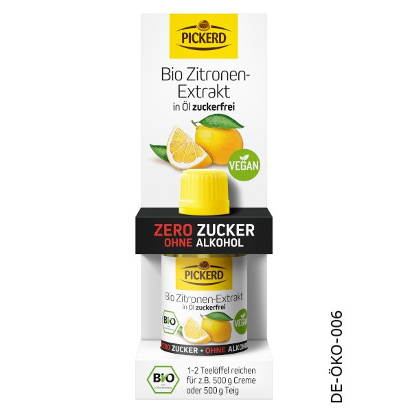 PICKERD Bio Zitronen-Extrakt alkohol- & zuckerfrei 50 ml