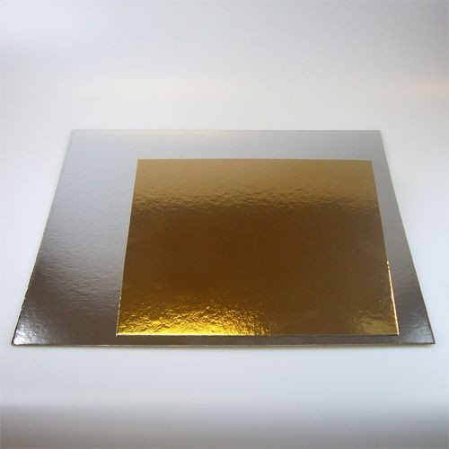 FunCakes Cake Boards silver/gold Quadrat 25cm 3 Stück