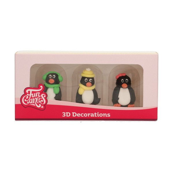FunCakes Zucker Dekorationen 3D Penguin Set/3