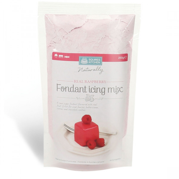 SK Naturally Flavoured Fondant Icing Mix Real Raspberry / Himbeere 250g