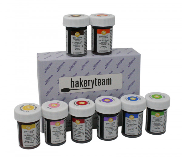 bakeryteam Selection Wilton Glasurfarben Set 8 x 28 g-Sale