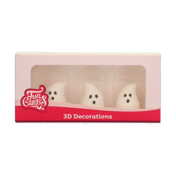 FunCakes Zucker-Dekorationen 3D Geister Set / 3 Stück