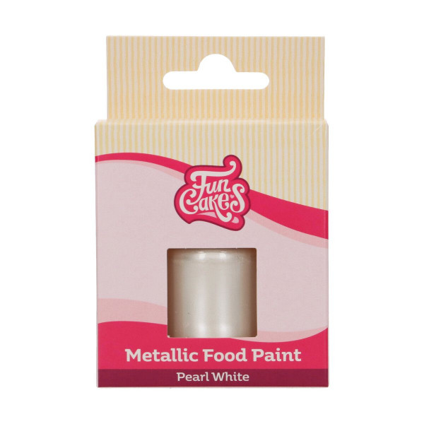 FunCakes FunColours Metallic Food Paint Pearl White 30ml