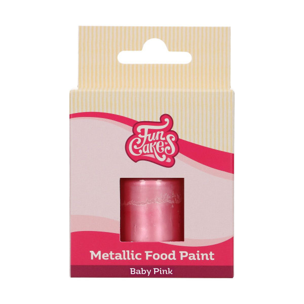 FunCakes FunColours Metallic Food Paint Baby Pink 30ml