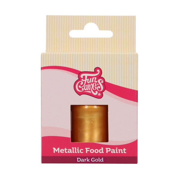 FunCakes FunColours Metallic Food Paint Dark Gold 30ml