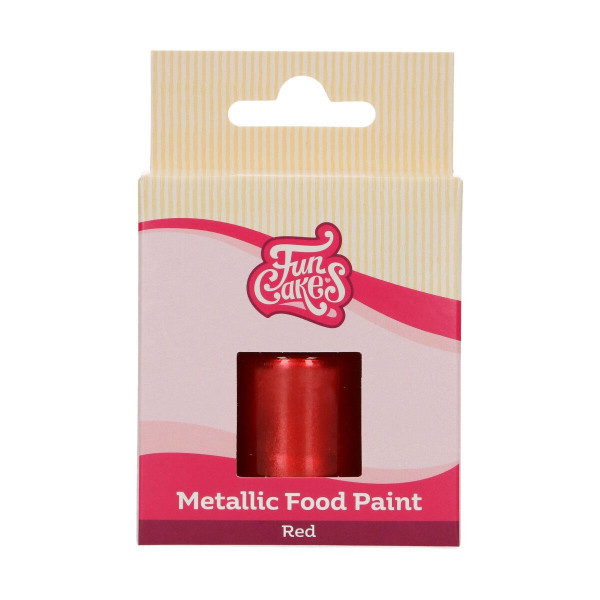 FunCakes Lebensmittelfarbe Metallic Rot 30 ml