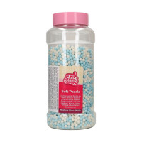 FunCakes Soft Pearls Medium Blau / Weiß 500 g-Sale
