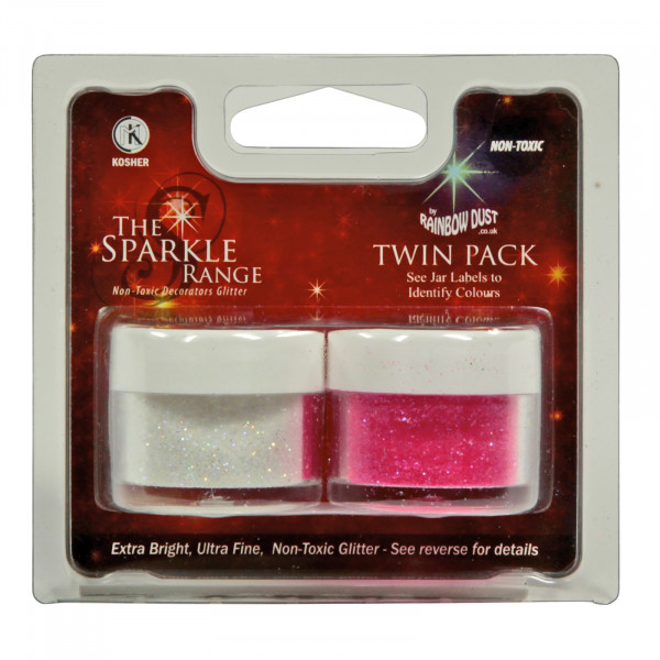 Rainbow Dust Sparkles Twin Pack White + Stardust Pink