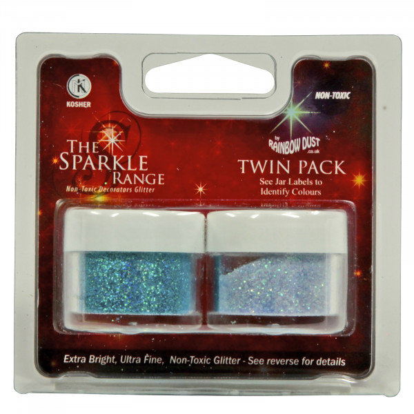 Rainbow Dust Sparkles Twin Pack Pastel Blue + Hologram Blue