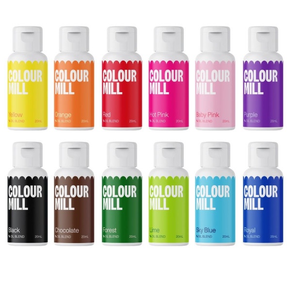 Colour Mill Öl Lebensmittelfarbe Schnellstarter Set 12 x 20 ml