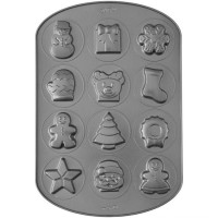 Wilton Cookie Pan Holiday Icons 12 Weihnachtsmotive