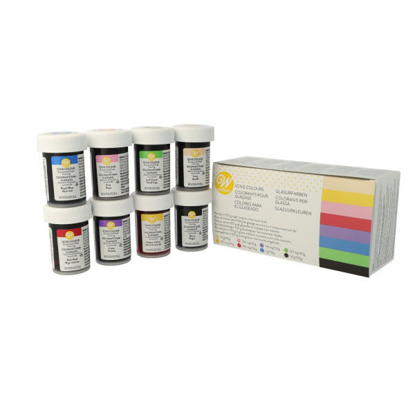 Wilton Lebensmittelfarben / Glasurfarben Spar-Set 8 x 28 g