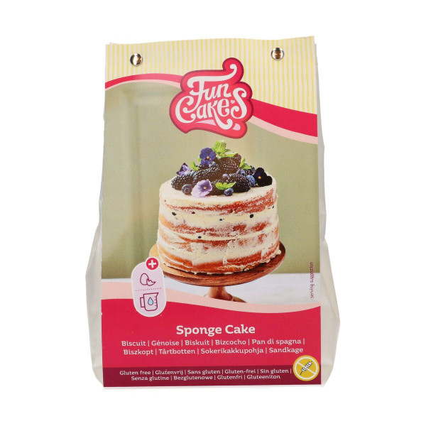 FunCakes Mix für Sponge Cake (Biskuit) 500g, Glutenfrei