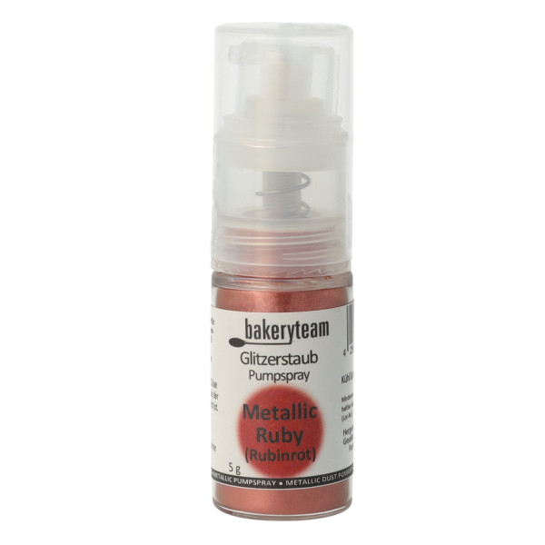 bakeryteam Glitzerstaub Metallic Dust Ruby (Rubinrot) Pump-Puder 5 g