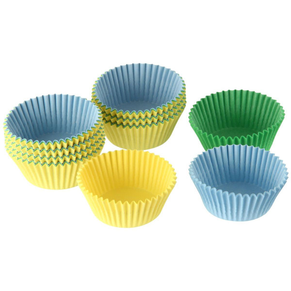 Dr. Oetker Baking Cups Papier-Muffinförmchen Gelb/Grün/Blau 150 Stück