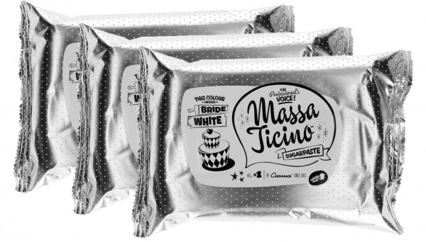 Massa Ticino Fondant Tropic White 3 x 1kg