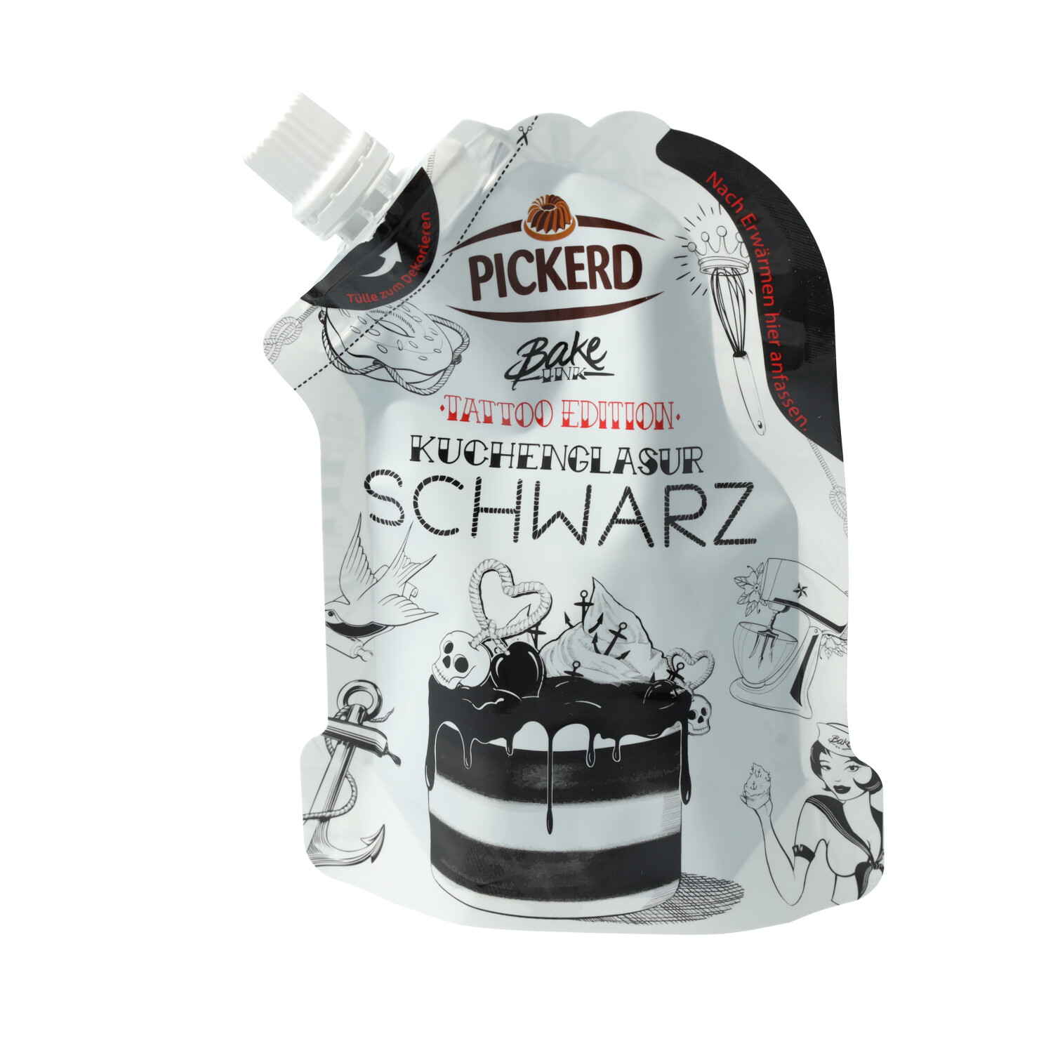 Pickerd Kuchenglasur schwarz Bake Inc Tattoo-Edition 125g | bakeryteam