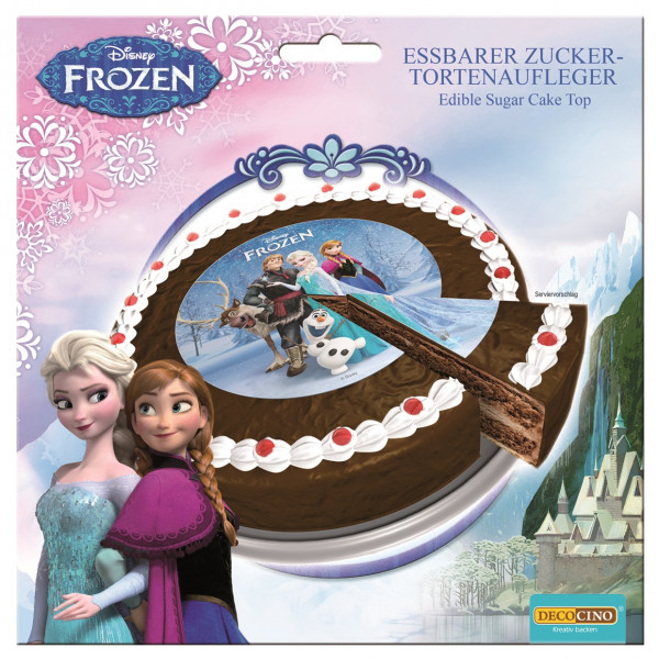 DECOCINO Tortenaufleger DISNEY’S Frozen - Die Eiskönigin, Anna & Elsa Ø16cm