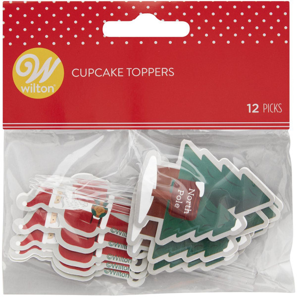 Wilton Cupcake Topper/ Treat Picks Weihnachtsmann pk/ 12 St