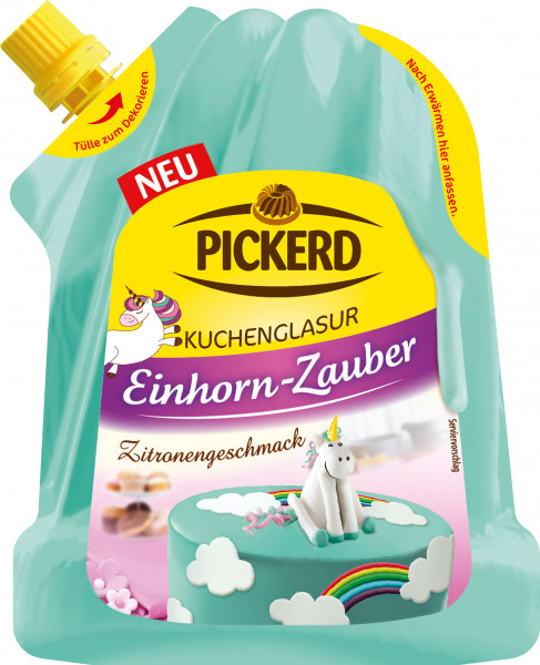 PICKERD Kuchenglasur Einhorn-Zauber Zitrone 125 g