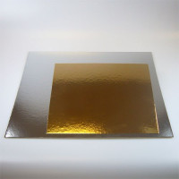 FunCakes Cake Boards silver/gold Quadrat 35 cm 3 Stück