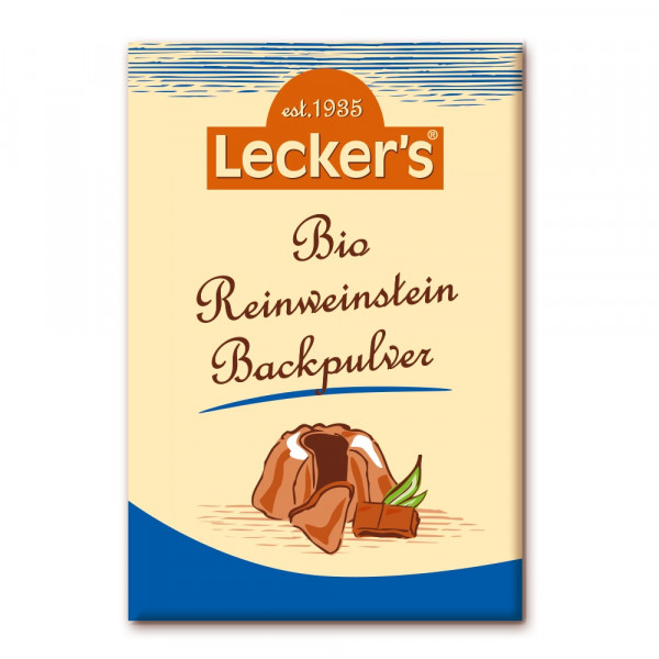 Lecker's Bio Reinweinstein-Backpulver 4 x 21g